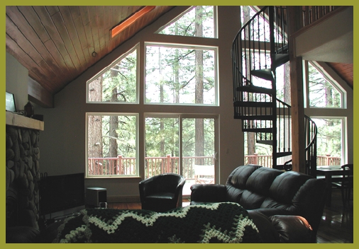 Living Room big vacation rental Lake Tahoe