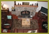 living room fireplace vacation rental Lake Tahoe